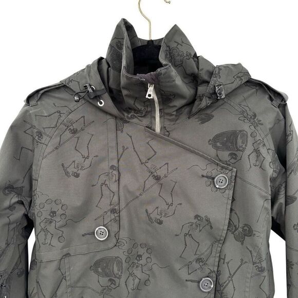 Holden Kaori Eco Jacket Art Printed Snowboard Skeletons Black Small - Picture 3 of 14